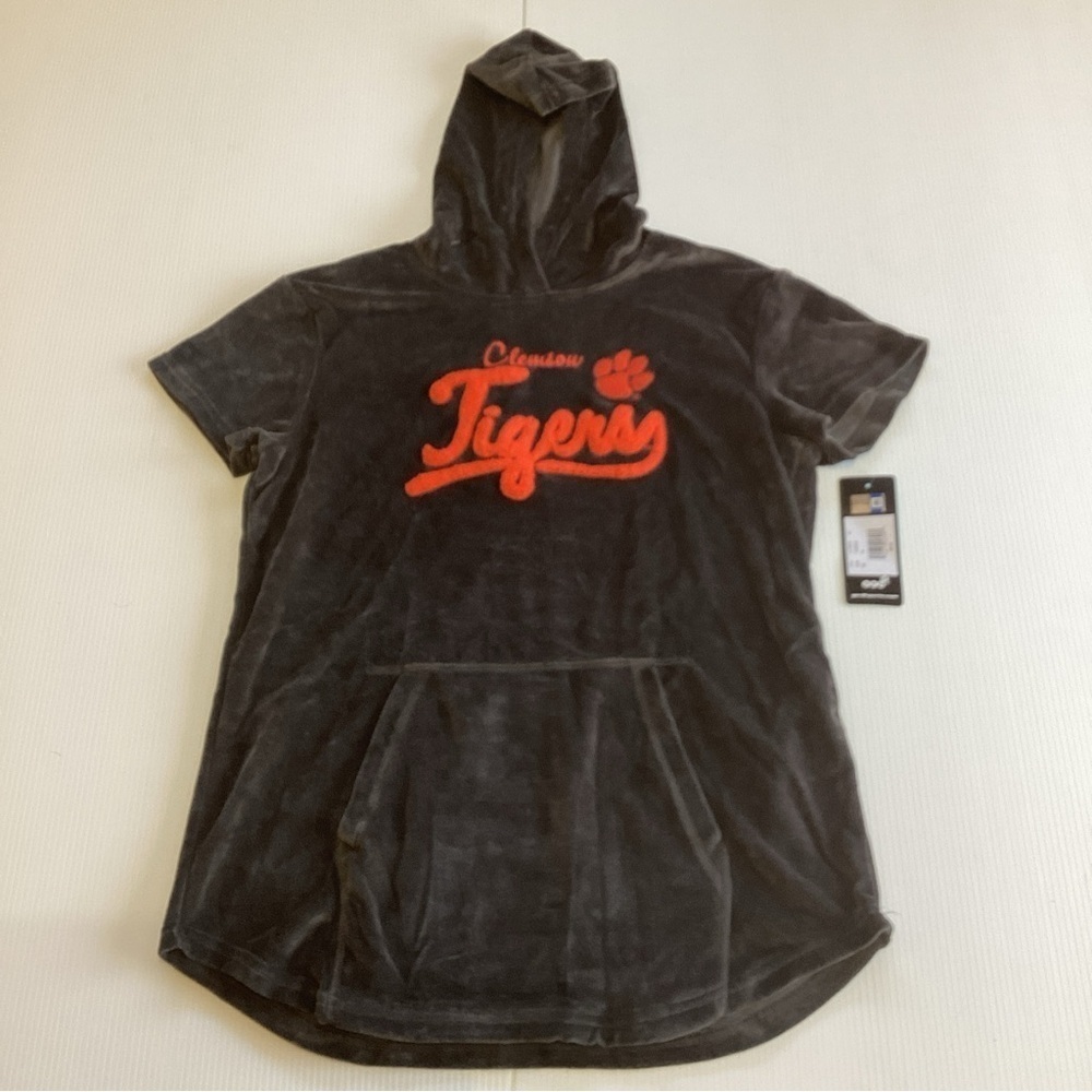 Clemson Tigers Black / Dark Gray Pullover Hoodie Youth Size 16 XL